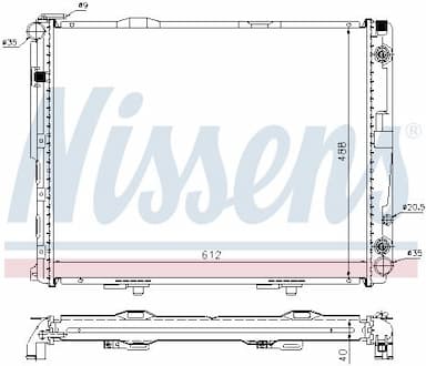 Radiators, Motora dzesēšanas sistēma NISSENS 62762A 2