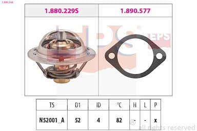 Termostats, Dzesēšanas šķidrums EPS 1.880.244 1