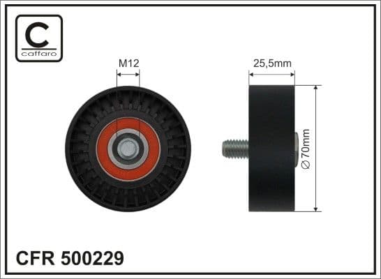 Spriegotājrullītis, Ķīļrievu siksna CAFFARO 500229 1