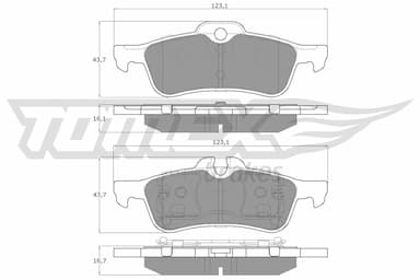 Bremžu uzliku kompl., Disku bremzes TOMEX Brakes TX 16-03 1