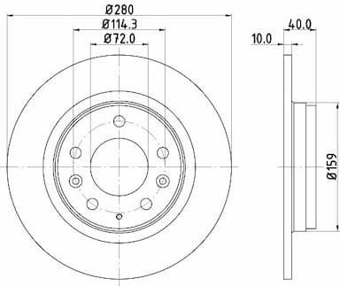 Bremžu diski HELLA 8DD 355 110-381 4