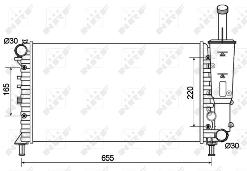 Radiators, Motora dzesēšanas sistēma NRF 53124 1