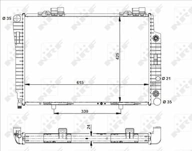 Radiators, Motora dzesēšanas sistēma NRF 51282 4