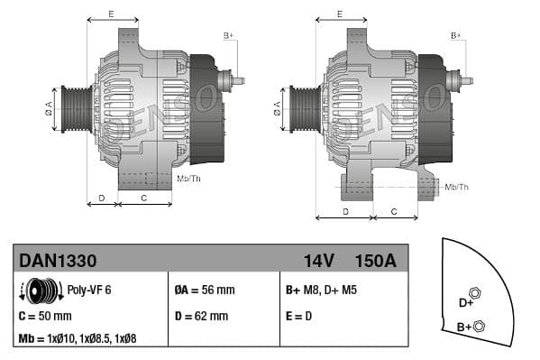 Ģenerators DENSO DAN1330 1