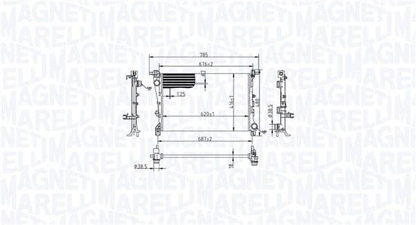 Radiators, Motora dzesēšanas sistēma MAGNETI MARELLI 350213217900 1