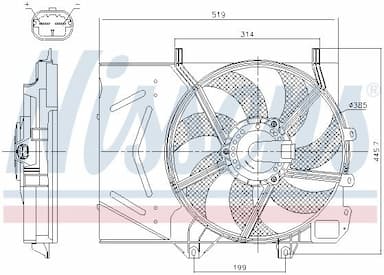 Ventilators, Motora dzesēšanas sistēma NISSENS 85986 6