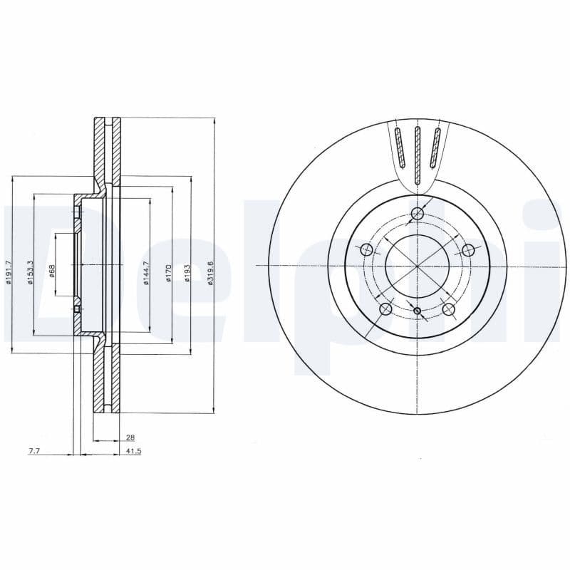 Bremžu diski DELPHI BG4107 1