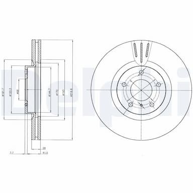 Bremžu diski DELPHI BG4107 1