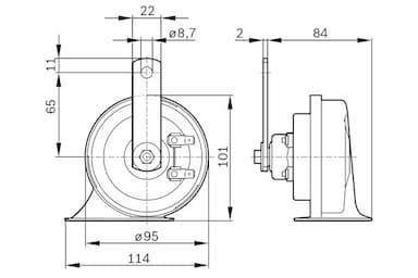 Skaņas signāls BOSCH 0 986 AH0 502 5