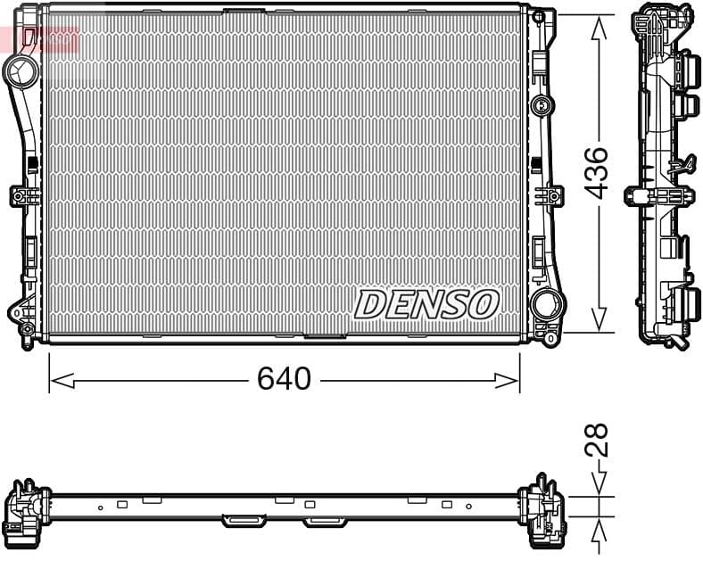 Radiators, Motora dzesēšanas sistēma DENSO DRM17103 1