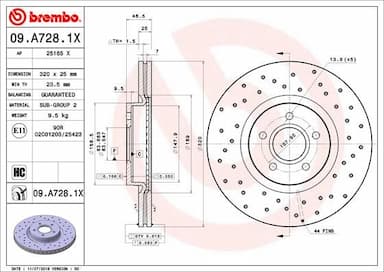 Bremžu diski BREMBO 09.A728.1X 1