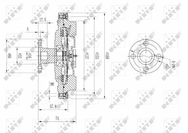 Sajūgs, Radiatora ventilators NRF 49580 2