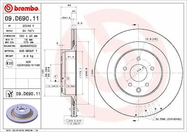 Bremžu diski BREMBO 09.D690.11 1