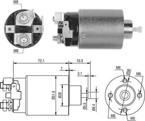 Ievilcējrelejs, Starteris MAGNETI MARELLI 940113050476 1