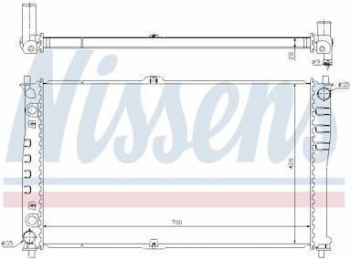 Radiators, Motora dzesēšanas sistēma NISSENS 66618 5