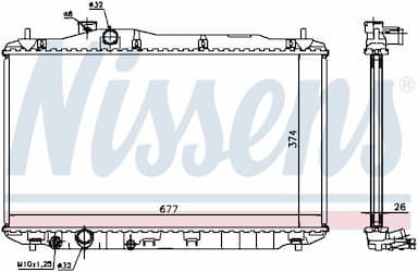 Radiators, Motora dzesēšanas sistēma NISSENS 68134A 6