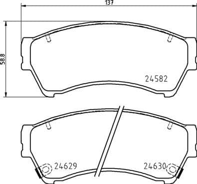 Bremžu uzliku kompl., Disku bremzes BREMBO P 49 060 1