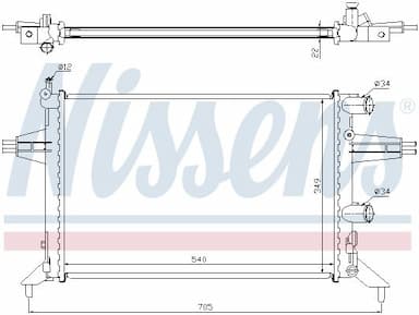 Radiators, Motora dzesēšanas sistēma NISSENS 63016 6