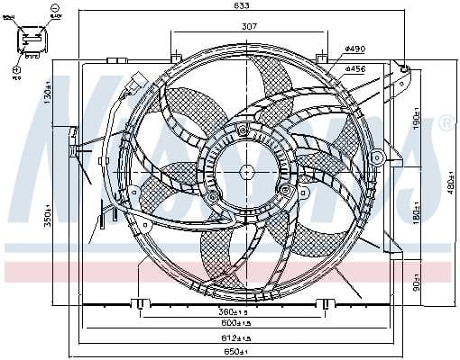 Ventilators, Motora dzesēšanas sistēma NISSENS 85634 1