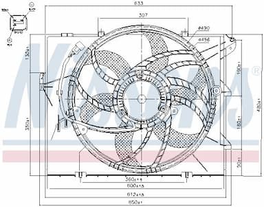 Ventilators, Motora dzesēšanas sistēma NISSENS 85634 1