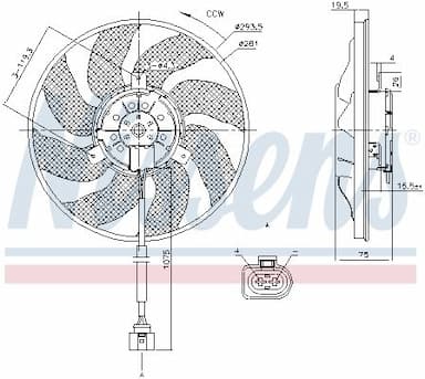 Ventilators, Motora dzesēšanas sistēma NISSENS 85806 7