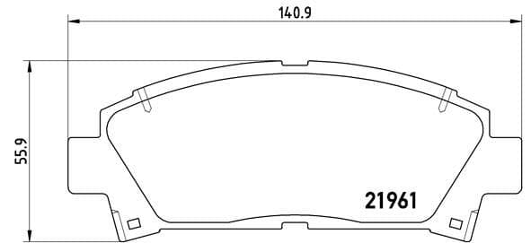 Bremžu uzliku kompl., Disku bremzes BREMBO P 83 028 1