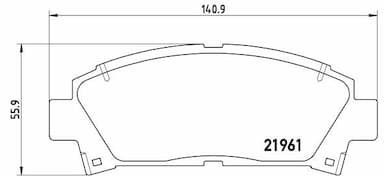 Bremžu uzliku kompl., Disku bremzes BREMBO P 83 028 1