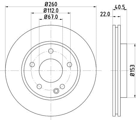 Bremžu diski HELLA 8DD 355 105-991 1