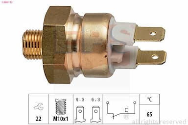 Termoslēdzis, Dzesēšanas škidruma brīdinājuma spuldze EPS 1.840.112 1