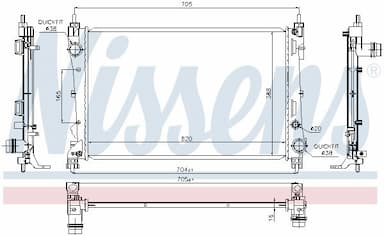 Radiators, Motora dzesēšanas sistēma NISSENS 617854 5