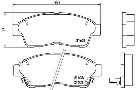 Bremžu uzliku kompl., Disku bremzes BREMBO P 83 034 1