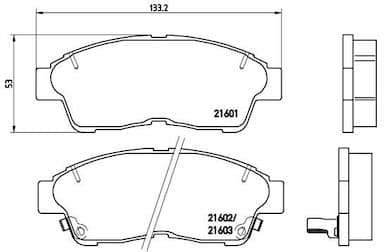 Bremžu uzliku kompl., Disku bremzes BREMBO P 83 034 1