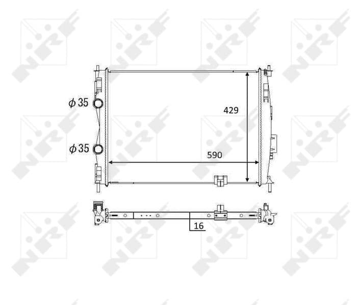 Radiators, Motora dzesēšanas sistēma NRF 59061 1