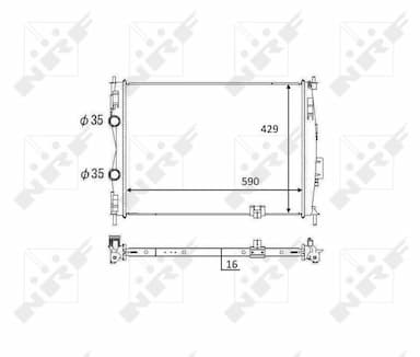 Radiators, Motora dzesēšanas sistēma NRF 59061 1