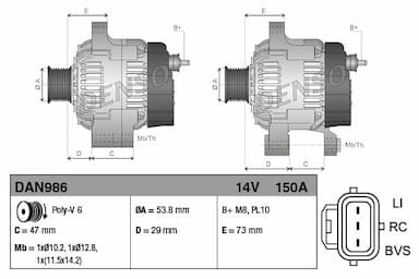 Ģenerators DENSO DAN986 3