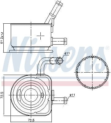 Eļļas radiators, Motoreļļa NISSENS 91230 1