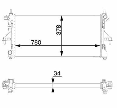 Radiators, Motora dzesēšanas sistēma MAHLE CR 1069 000S 1