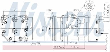 Kompresors, Gaisa kond. sistēma NISSENS 89123 5