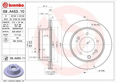 Bremžu diski BREMBO 09.A453.11 1