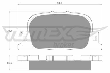 Bremžu uzliku kompl., Disku bremzes TOMEX Brakes TX 13-71 1