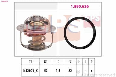 Termostats, Dzesēšanas šķidrums EPS 1.880.679 1