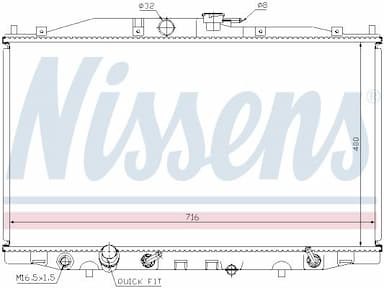 Radiators, Motora dzesēšanas sistēma NISSENS 68112 6