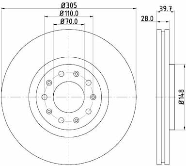 Bremžu diski HELLA 8DD 355 116-631 4