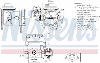 Izpl. gāzu recirkulācijas vārsts NISSENS 98268 7