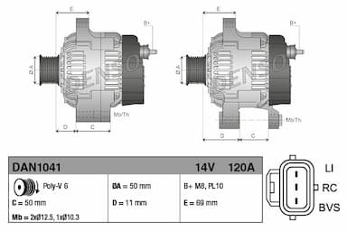 Ģenerators DENSO DAN1041 4