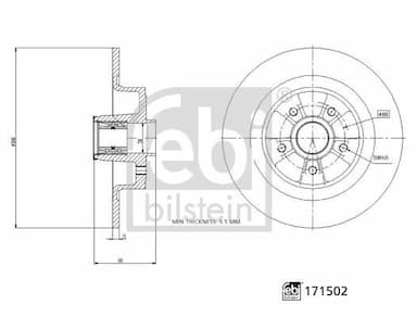 Bremžu diski FEBI BILSTEIN 171502 3