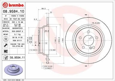 Bremžu diski BREMBO 08.9584.11 1