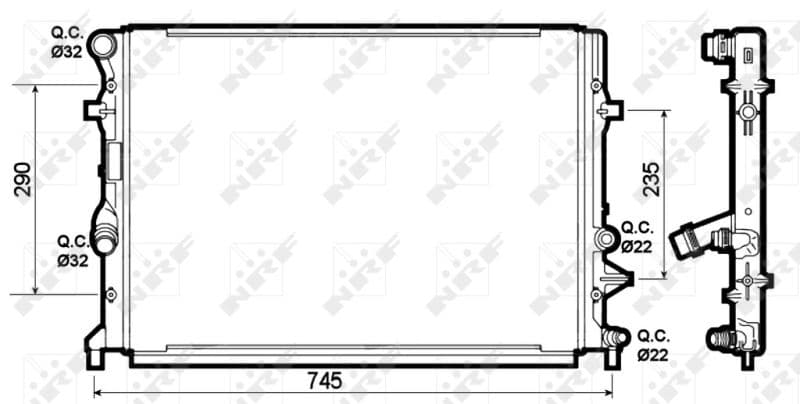 Radiators, Motora dzesēšanas sistēma NRF 53139 1