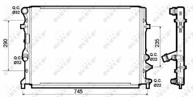 Radiators, Motora dzesēšanas sistēma NRF 53139 1