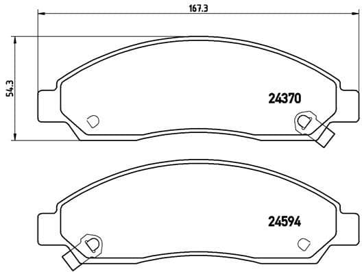 Bremžu uzliku kompl., Disku bremzes BREMBO P 34 005 1